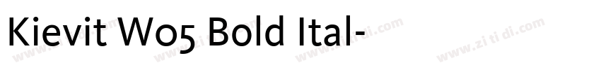 Kievit W05 Bold Ital字体转换
